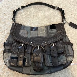 Vintage Coach Patchwork Shoulder Bag